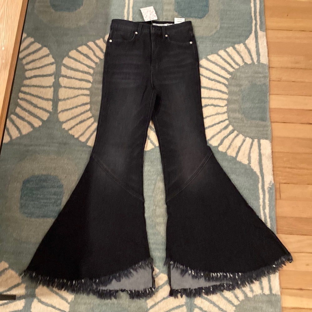 Free people tulip flare black jeans
